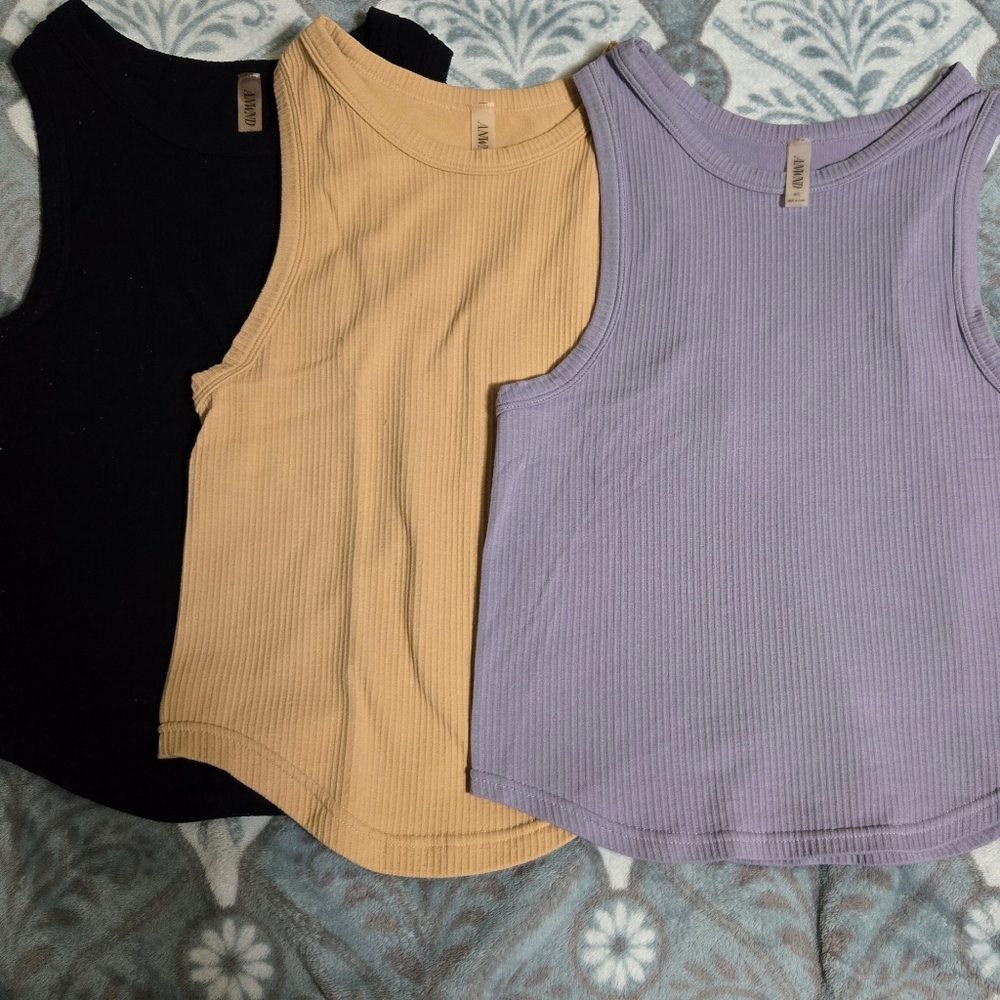 ANWND Ribbed Tank Top Sleeveless Bundle